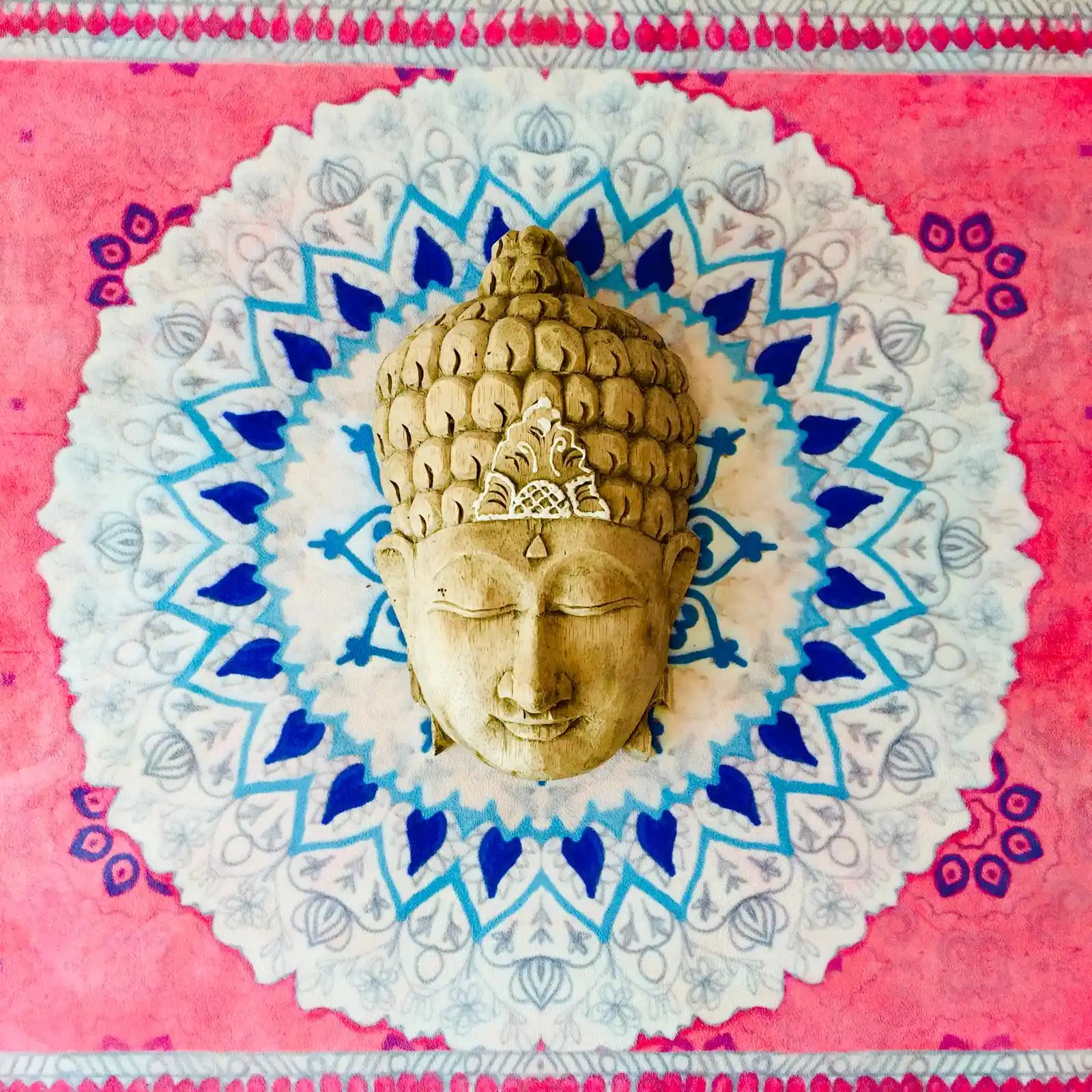 Buddha Gesicht auf Mandala